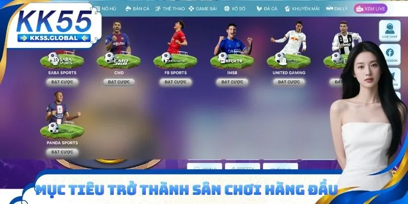 Mục tiêu lớn trở thành sân chơi cá cược trực tuyến hàng đầu